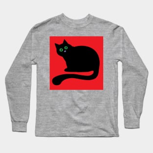 A LOVING BLACK CAT LOOKING FOR A TREAT Long Sleeve T-Shirt